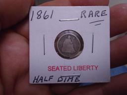 1861 Seated Liberty Half Dime