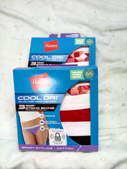 2 PACKS HANES COOL DRI STRING BIKINI SIZE 5