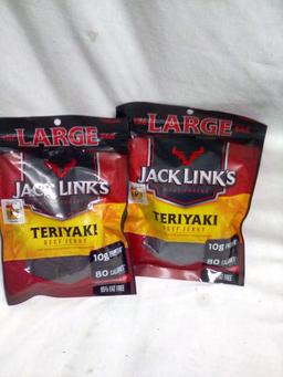 Jack Links "The Large Bag" Qty. 2 Teriyaki Beef Jerky .5 Oz per Bag