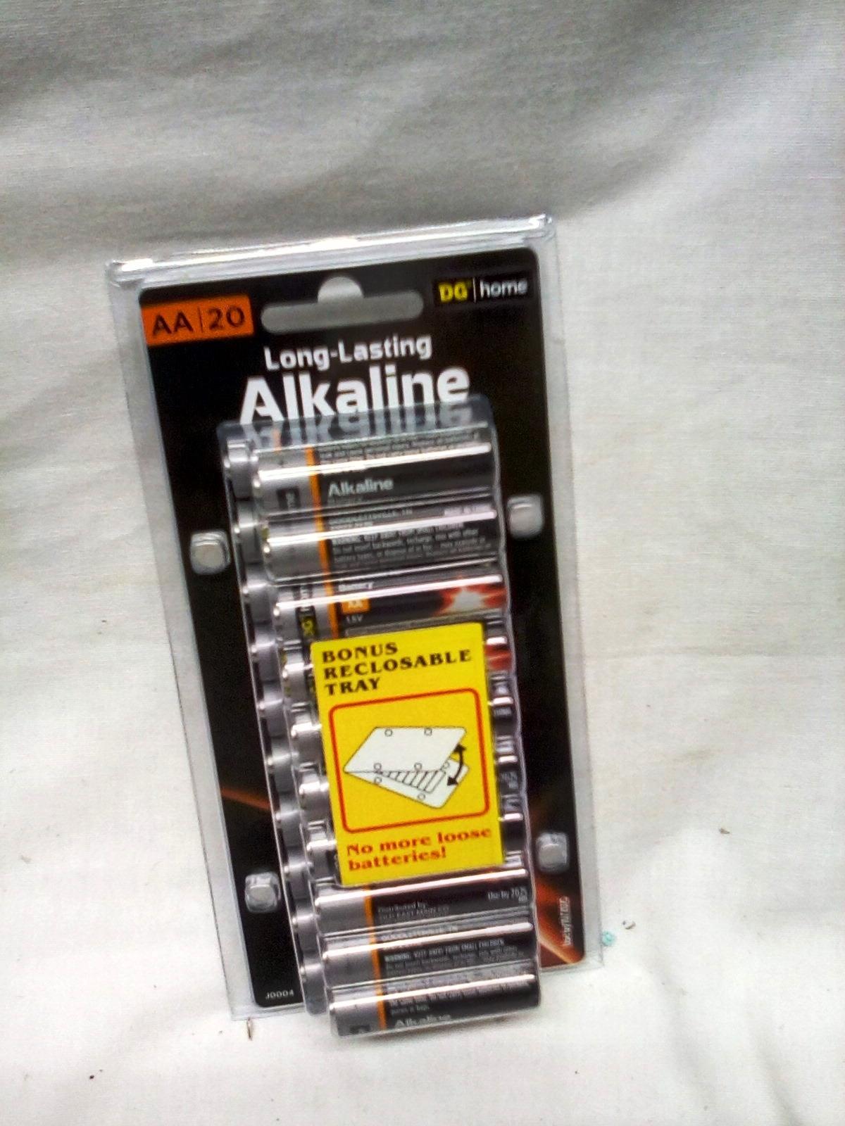 Long Lasting Alkaline AA Batteries Qty. 20 per pack