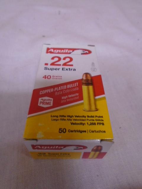 50 Round Box of Aguila .22LR Super Extra Rimfire Cartridges