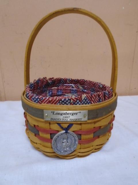 1997 Longabergere Inaugural Basket w/Liner and Protector