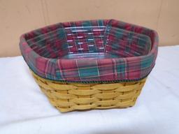 2000 Longaberger 12" Generations Basket w/Liner and Protector