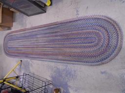 Blue Multi-Color Braided Runner Rug