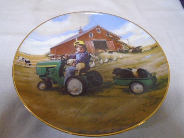 Danbury Mint Little Farm Hands Tractor ride Plate