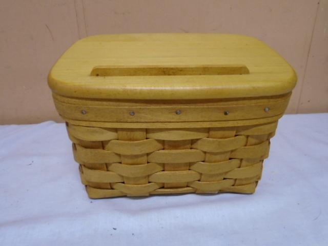 1996 Longaberger Recipe Basket w/Lid