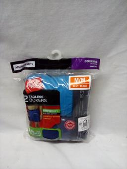 Hane's Tagless Size Medium Qty. 2 Pair Knit Boxers