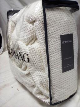 White VeraWang King Cotton Blanket