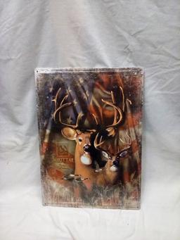 17" X 12" Metal Tin Whitetail Sign