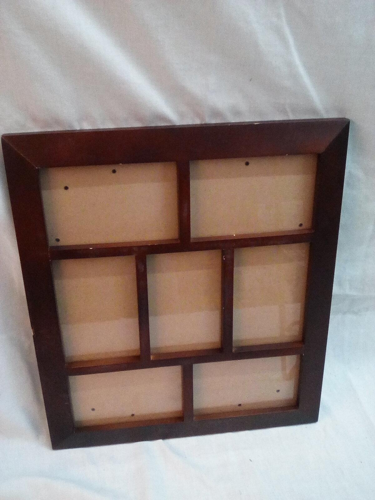 7 Picture Dark Wooden Picture Frame