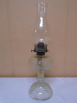 Antique Glass Oil Lamp