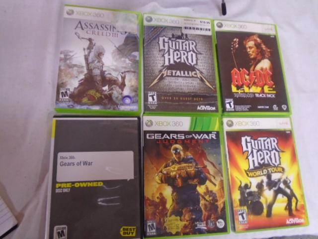 Gibson Guitar Hero Guitar & 6 Xbox 360 Games