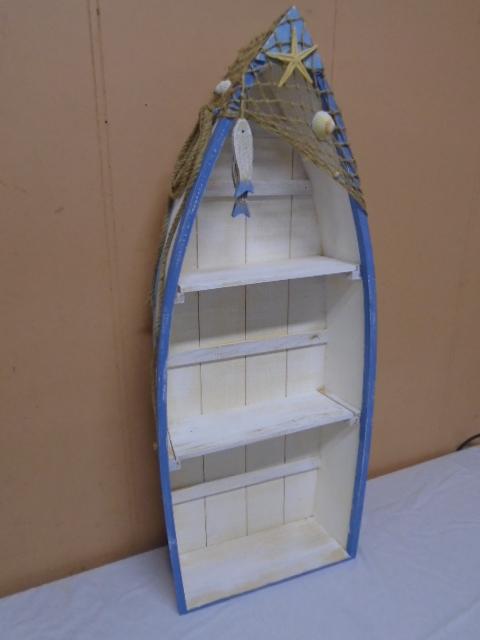 Wooden Boat Décor Shelf