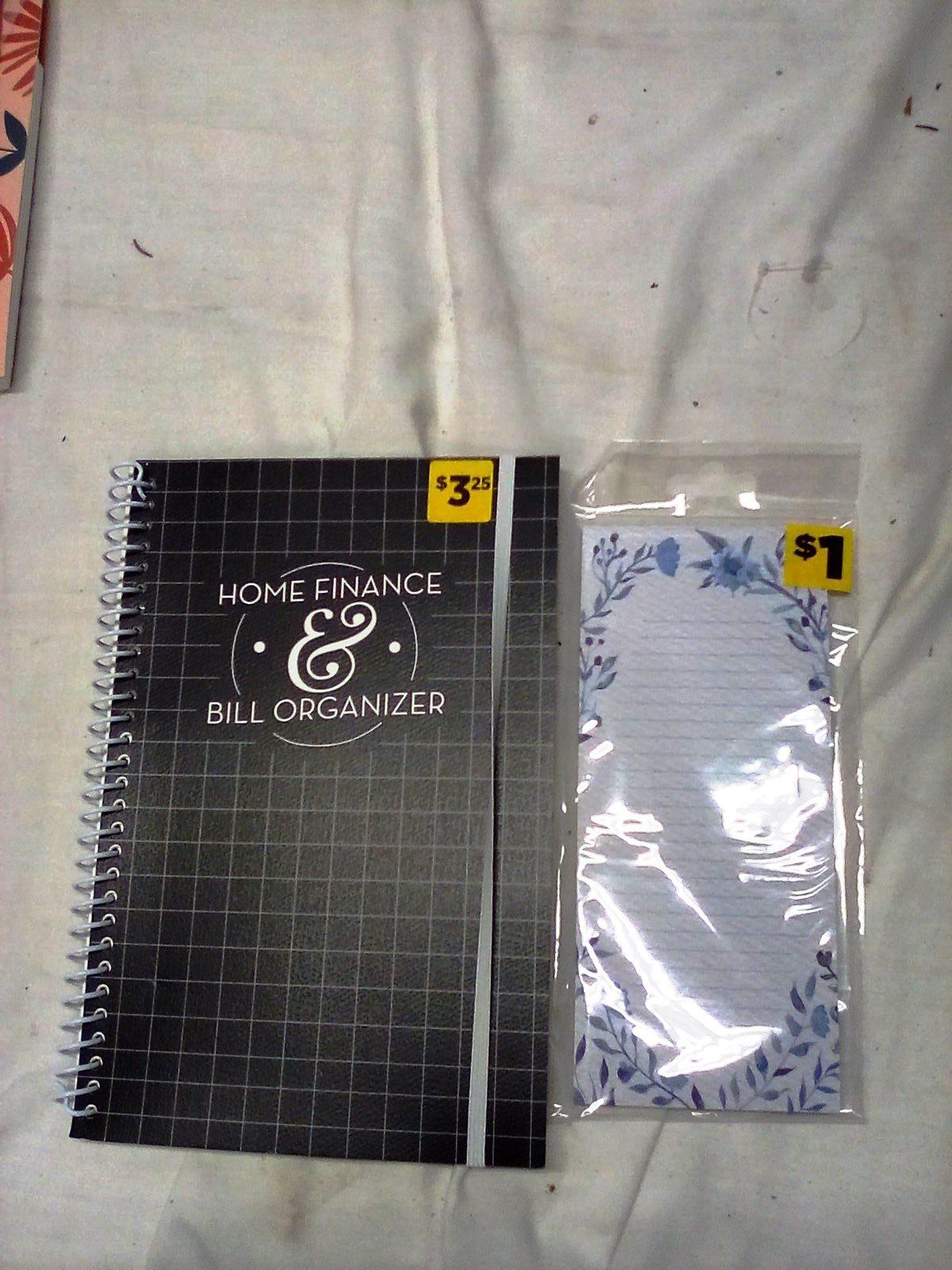 Bill Organizer & Note Pad