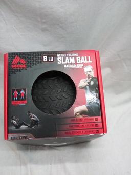8 lb Weight Training Slam Ball with Max Grip pattern