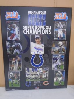 Indianapolis Colts Superbowl Champions Wood Plaque
