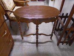 Antique Spool Leg Side Table