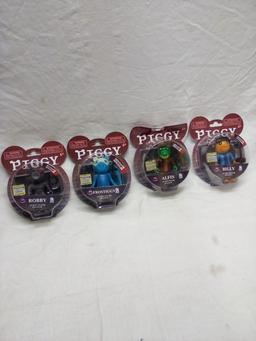 Set of 4 Piggy Series 2 Action Figure Figurines