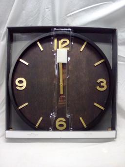 20" Wood Finish Threshold Decorative Wall Clock