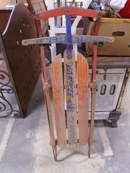 Vintage Yankee Clipper Metal Runner Sled