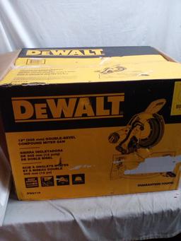 Dewalt 12” Compound Double Bevel Miter Saw in the Original Box