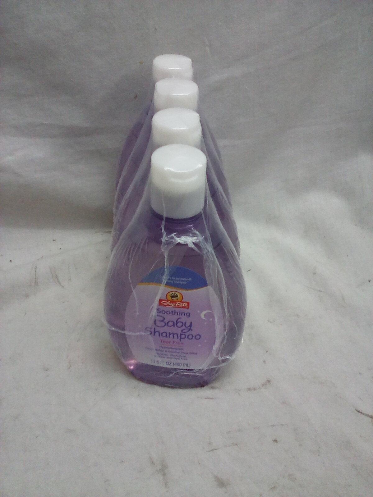 Qty. 4 Bottles Shop Rite No Tears Baby Shampoo 13.6 Oz per bottle