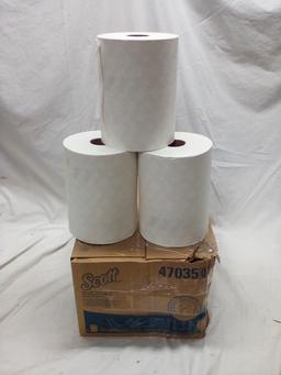 3 Rolls of Scotts 8"x580' Slimroll Hard Roll Towels