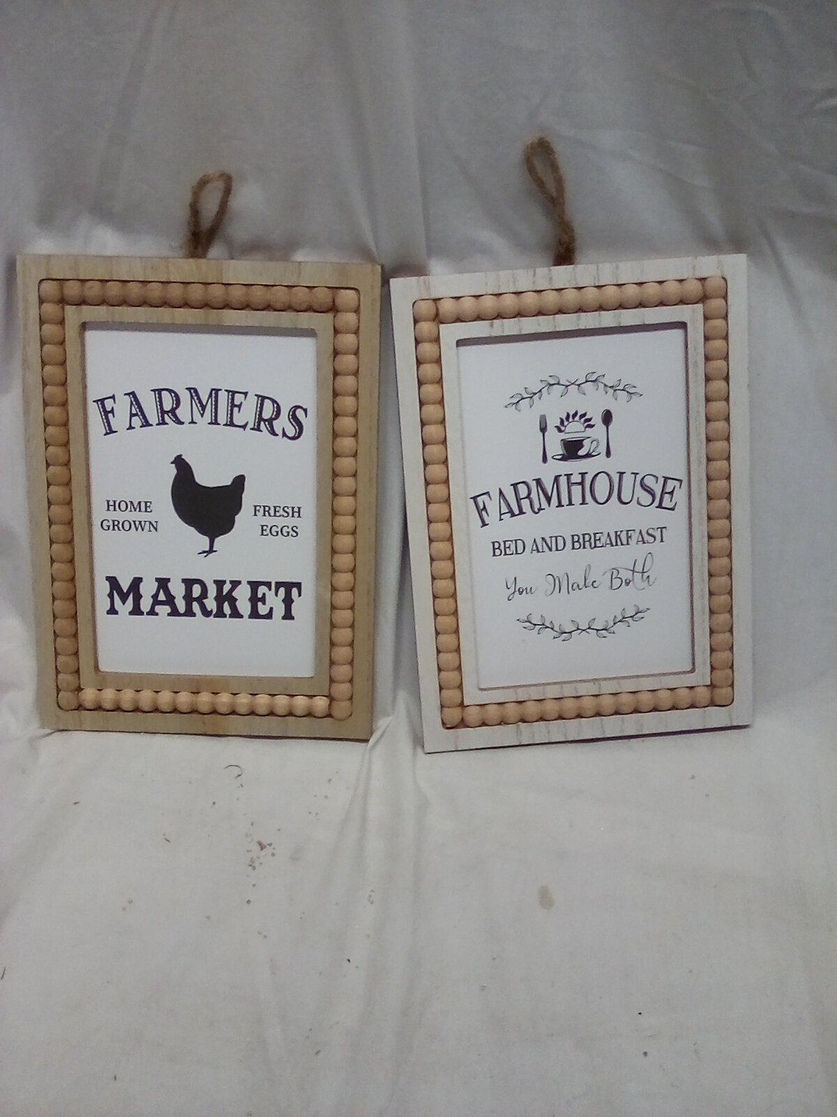 Pair of 9.25"x6.5" Farmhouse Décor Signs