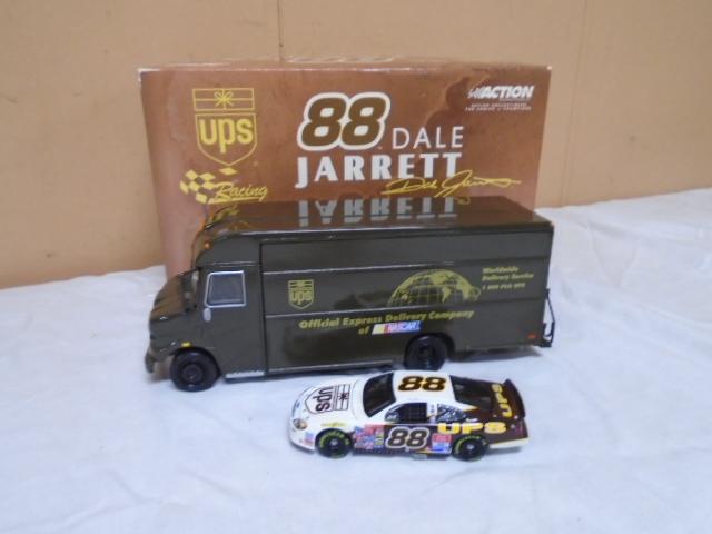 Action Dale Jarrett 1:24 Scale & 1:32 Scale Die Cast UPS Truck & Car Set