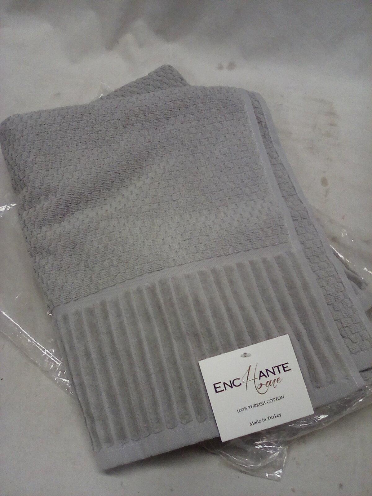 Enchante Home Grey 100% Turkish Cotton Bath Towel