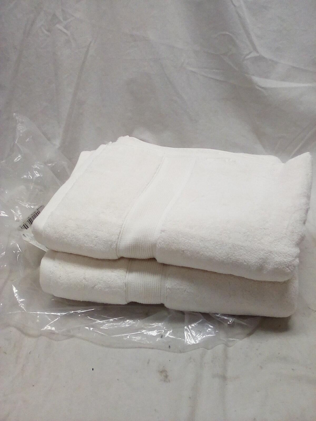 Pair of Madison Park Off White 100% Cotton Towels