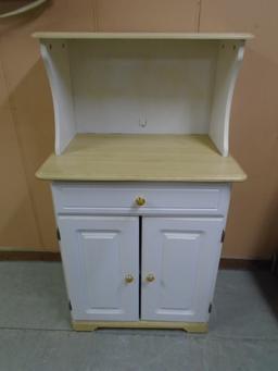 Rolling Microwave Cart w/ Drawer & 2 Doors