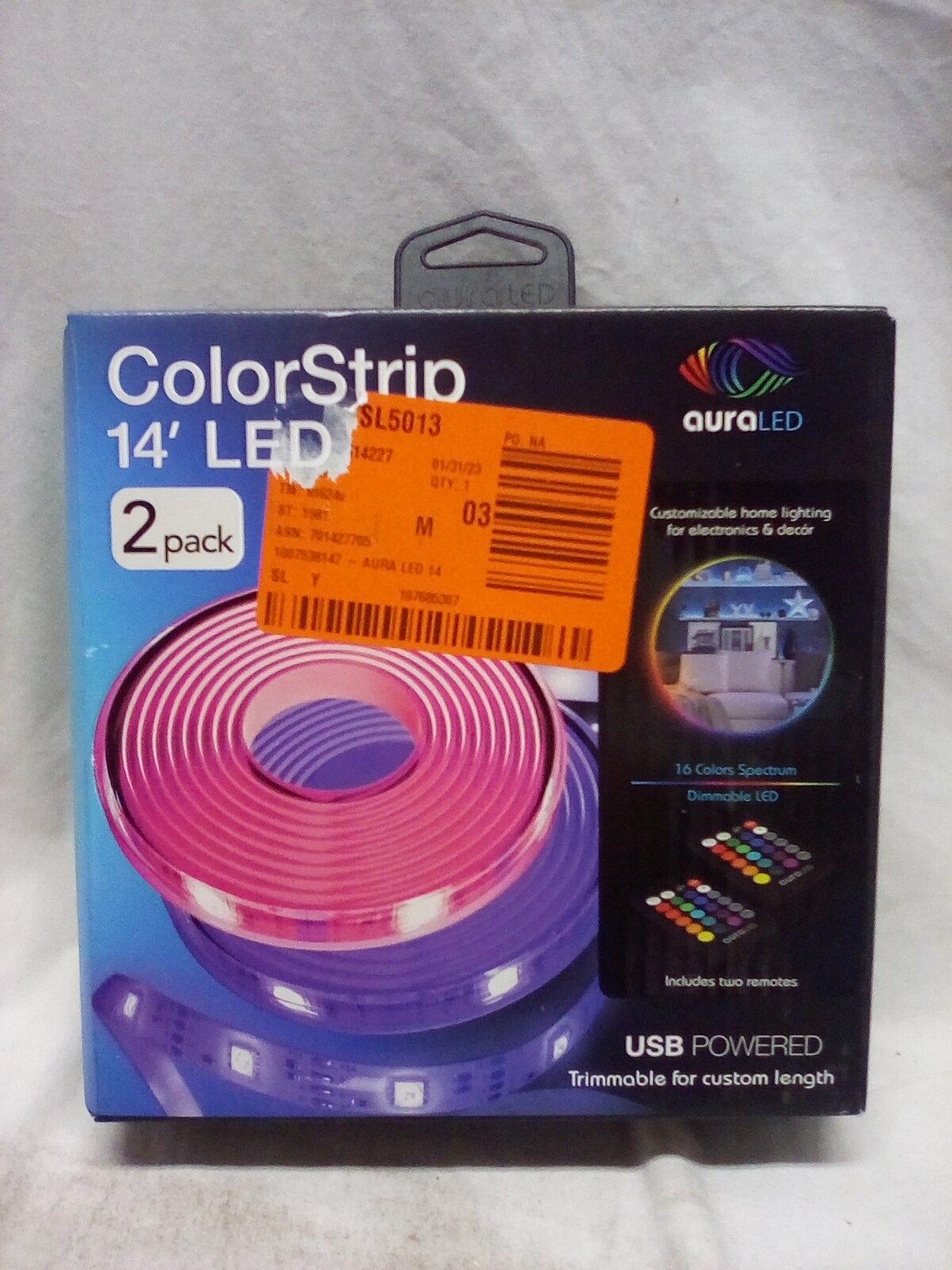 AuraLED ColorStrip 14' LED Light Kit 2 Pack