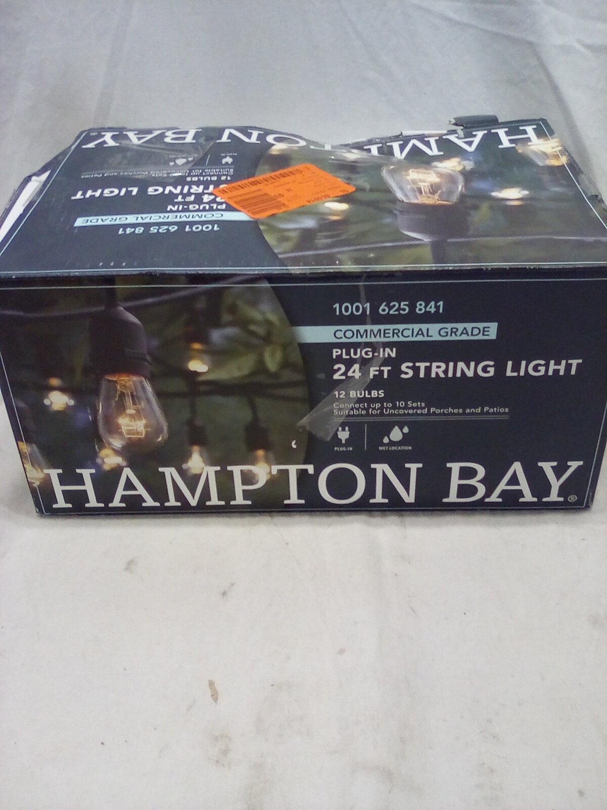 Hampton Bay Commercial Grade 24' Plug-in String Lights