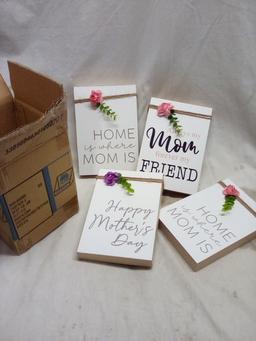 Mothers Day Gift Lot- 4 Stand Alone Décor Signs