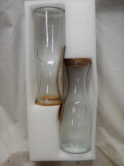 Pair of Cadama 16 Oz Sand Glass Pitchers