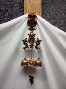 Happy Sound Anah Bell Decorative 2Pc Owl Bell/ Wind Chime