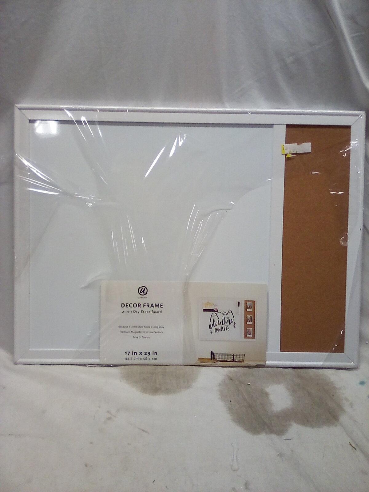 U Brands 17"x23" Decorative Frame 2-in-1 Dry Erase