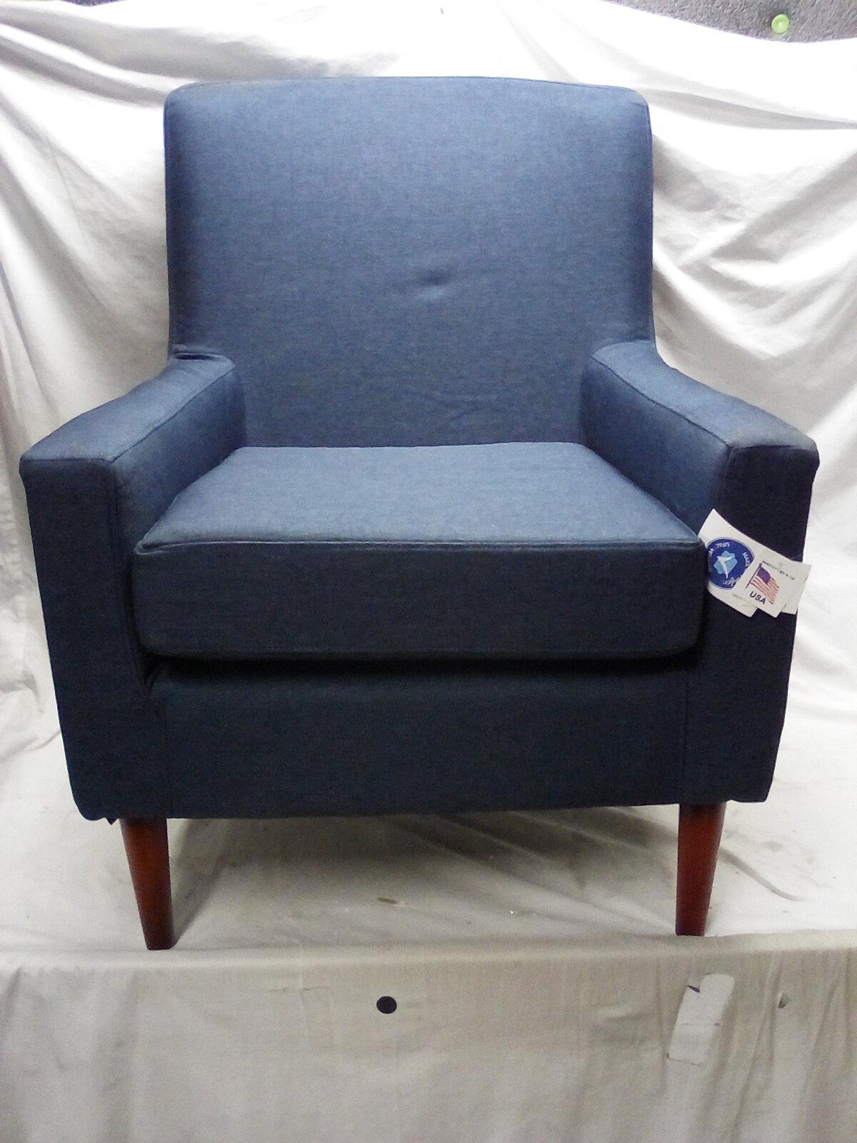 Dark Blue Cloth UFAC 25"Dx36"T Lounge Chair