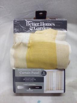 Better Homes&Gardens Single 50"x84" Yellow Buffalo Plaid Curtain Panel