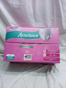 Equate Assurance 60 count Women’s s/m(28-40”) Max absorb/odor guard