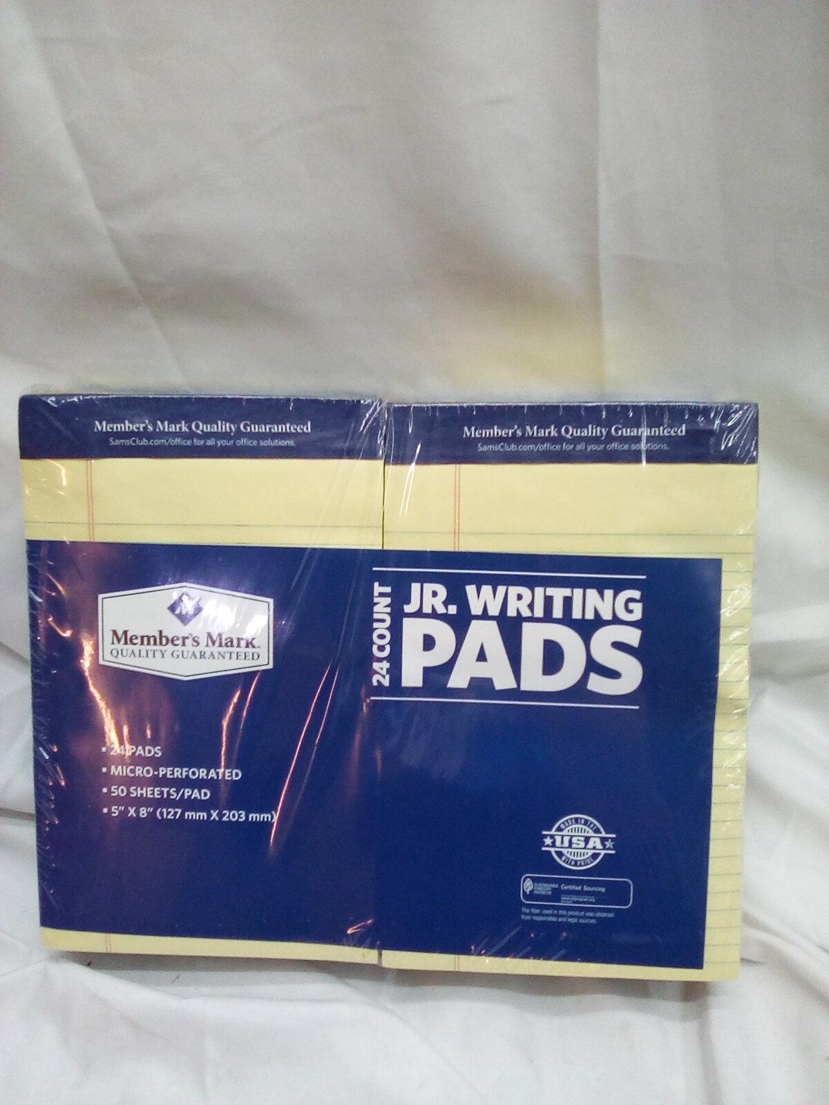 Member’s Mark 24 count jr. writing pads 50 sheets each 5x8”