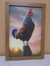 Wood Framed Rooster Wall Art