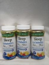 Nature's Bounty Sleep Gummies Tropical Punch 60 count qty 3