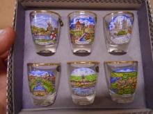 Set of 6 Vintage German Shot Glasses