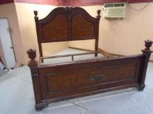 Beautiful Solid Wood King Size Bed Complete