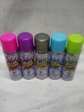 5 Assorted Color 3Oz Cans of Crazy String