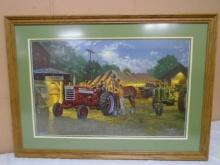 Beautiful David Barnhouse Numbered & Signed "Horse Power" Framed & Matted Lithograph w/ Certificate