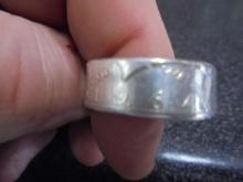 Silver Men's Ring Made From 1964 Kennedy Half Dollar