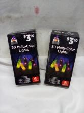 50 Multi-Color Halloween Lights. Qty 2 Boxes